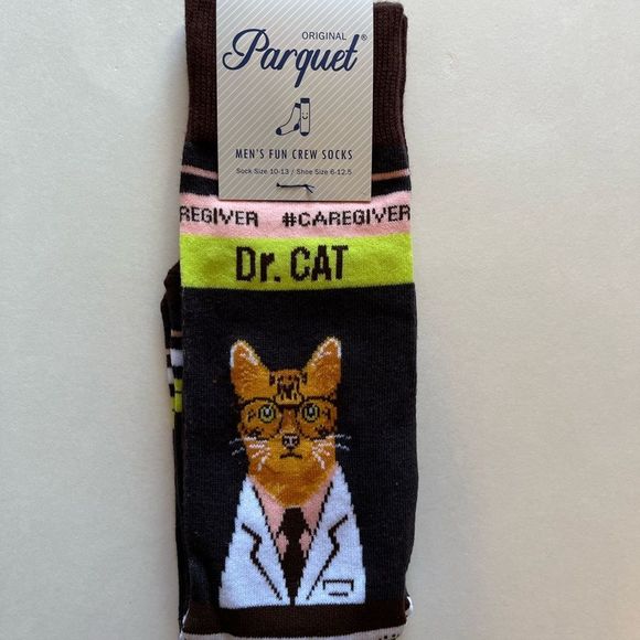 Men's Crew Socks -Health Worker Series- Dr. Cat- NWT - Picture 1 of 5